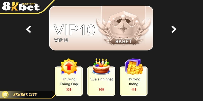 Có thể nâng cấp VIP 8KBET săn thưởng tốt hơn